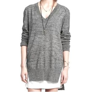 ⭐️sold⭐️ Banana Republic Womens Pima Cotton Cashmere Top Vneck Tunic High Low